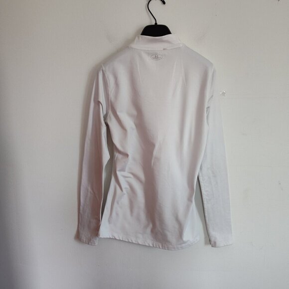 Ladies SZ M Under Armour White LS Coldgear Shirt - Picture 3 of 4
